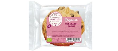 oat & raisin cookie gluten free and organic honeyrose bakery 50g