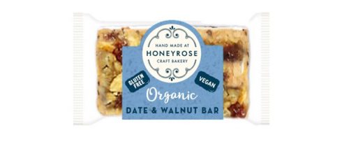 Date & Walnut Bar gluten free and organic honeyrose bakery 25g